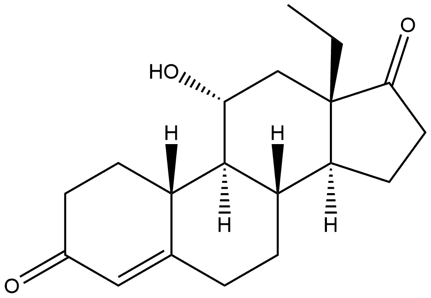 11A-羟基-18-甲基雌甾-4-烯-3,17-二酮 结构式