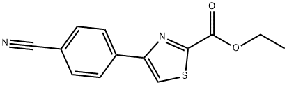 2-THIAZOLECARBOXYLIC ACID, 4-(4-CYANOPHENYL)-, ETHYL ESTER 结构式