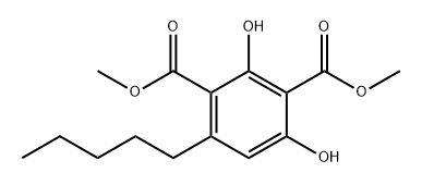 1,3-Benzenedicarboxylic acid, 2,4-dihydroxy-6-pentyl-, 1,3-dimethyl ester 结构式