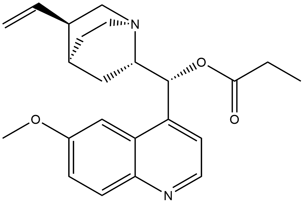 (9R)-6'-Methoxycinchonan-9-yl propionate 结构式