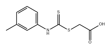 Acetic acid, 2-[[[(3-methylphenyl)amino]thioxomethyl]thio]- 结构式