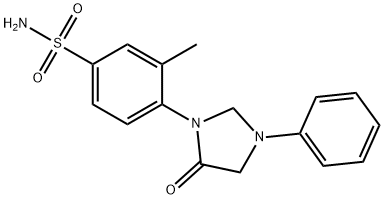 Benzenesulfonamide, 3-methyl-4-(5-oxo-3-phenyl-1-imidazolidinyl)- 结构式