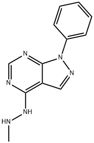 4-(2-Methylhydrazinyl)-1-phenyl-1H-pyrazolo[3,4-d]pyrimidine 结构式