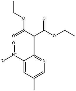 2-(5-甲基-3-硝基-2-吡啶基)丙二酸二乙酯 结构式