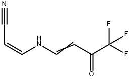 2-Propenenitrile, 3-[(4,4,4-trifluoro-3-oxo-1-buten-1-yl)amino]-, (2Z)- 结构式