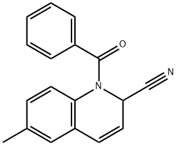2-Quinolinecarbonitrile, 1-benzoyl-1,2-dihydro-6-methyl- 结构式