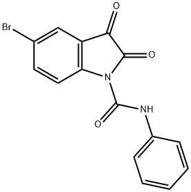 1H-Indole-1-carboxamide, 5-bromo-2,3-dihydro-2,3-dioxo-N-phenyl- 结构式