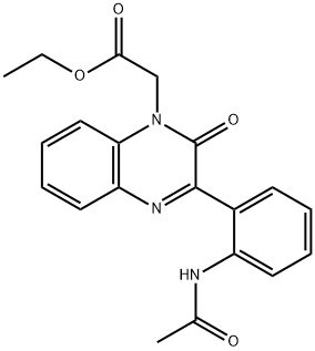 Ethyl 2-(3-(2-acetamidophenyl)-2-oxoquinoxalin-1(2H)-yl)acetate 结构式