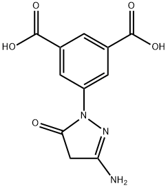 5-(3-氨基-5-氧代-4,5-二氢-1H-吡唑-1-基)间苯二甲酸 结构式