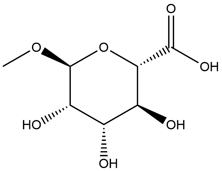 (2S,3S,4S,5S,6S)-3,4,5-三羟基-6-甲氧基四氢-2H-吡喃-2-羧酸 结构式