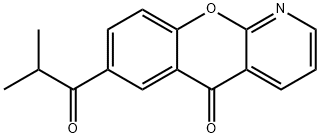 5H-[1]Benzopyrano[2,3-b]pyridin-5-one, 7-(2-methyl-1-oxopropyl)- 结构式