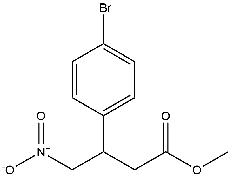 Benzenepropanoic acid, 4-bromo-β-(nitromethyl)-, methyl ester 结构式