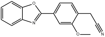 Benzeneacetonitrile, 4-(2-benzoxazolyl)-2-methoxy- 结构式