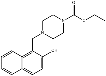 Ethyl 4-((2-hydroxynaphthalen-1-yl)methyl)piperazine-1-carboxylate 结构式