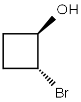 TRANS-(1R,2R)-2-溴环丁烷-1-醇 结构式