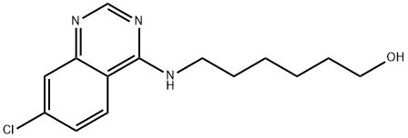 6-((7-Chloroquinazolin-4-yl)amino)hexan-1-ol 结构式