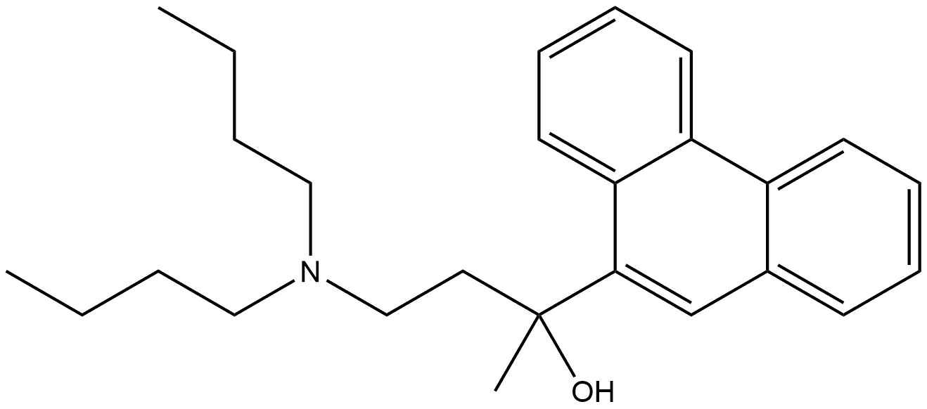 9-Phenanthrenemethanol, α-[2-(dibutylamino)ethyl]-α-methyl- 结构式