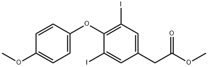 Benzeneacetic acid, 3,5-diiodo-4-(4-methoxyphenoxy)-, methyl ester 结构式