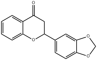 2-(Benzo[d][1,3]dioxol-5-yl)chroman-4-one 结构式