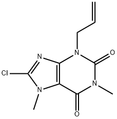 3-Allyl-8-chloro-1,7-dimethyl-1H-purine-2,6(3H,7H)-dione 结构式