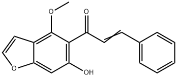 2-Propen-1-one, 1-(6-hydroxy-4-methoxy-5-benzofuranyl)-3-phenyl- 结构式