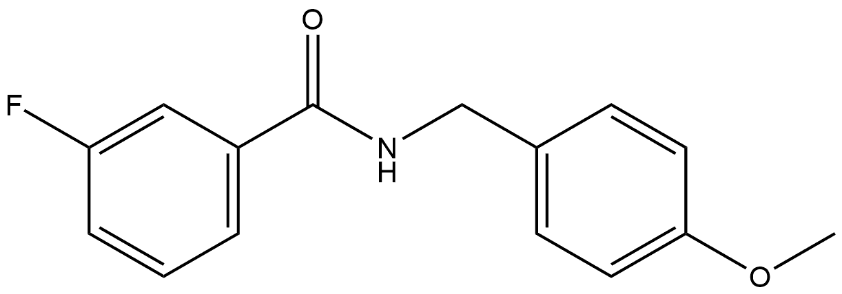 3-Fluoro-N-[(4-methoxyphenyl)methyl]benzamide 结构式