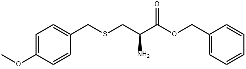 L-Cysteine, S-[(4-methoxyphenyl)methyl]-, phenylmethyl ester 结构式