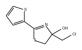 4-Thiazolol, 4-(chloromethyl)-4,5-dihydro-2-(2-thienyl)- 结构式