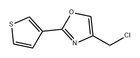 Oxazole, 4-(chloromethyl)-2-(3-thienyl)- 结构式