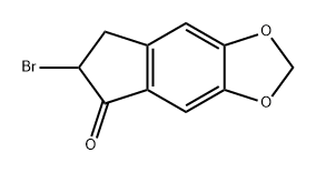 6-溴-6,7-二氢-5H-茚并[5,6-D][1,3]二氧杂环戊烯-5-酮 结构式