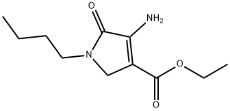 4-氨基-1-丁基-5-氧代-2,5-二氢-1H-吡咯-3-羧酸乙酯 结构式