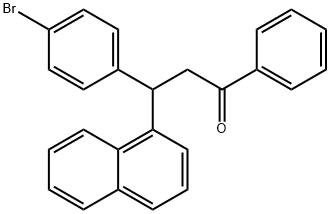 3-(4-Bromophenyl)-3-(naphthalen-1-yl)-1-phenylpropan-1-one 结构式