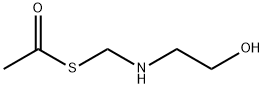 Ethanethioic acid S-[(2-hydroxyethyl)amino]methyl ester 结构式