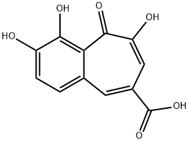 5H-Benzocycloheptene-8-carboxylic acid, 3,4,6-trihydroxy-5-oxo- 结构式