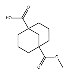 Bicyclo[3.3.1]nonane-1,5-dicarboxylic acid, 1-methyl ester 结构式