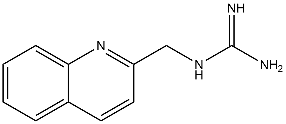 1-(2-喹啉基甲基)胍 结构式