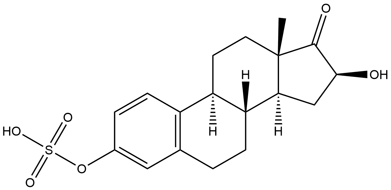 Estra-1,3,5(10)-trien-17-one, 16-hydroxy-3-(sulfooxy)-, (16β)- (9CI) 结构式