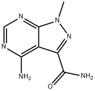 4-Amino-1-methyl-1H-pyrazolo[3,4-d]pyrimidine-3-carboxamide 结构式