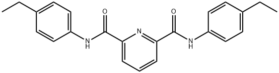 2-N,6-N-bis(4-ethylphenyl)pyridine-2,6-dicarboxamide 结构式