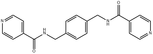 N,N'-(1,4-PHENYLENEBIS(METHYLENE))DIISONICOTINAMIDE 结构式
