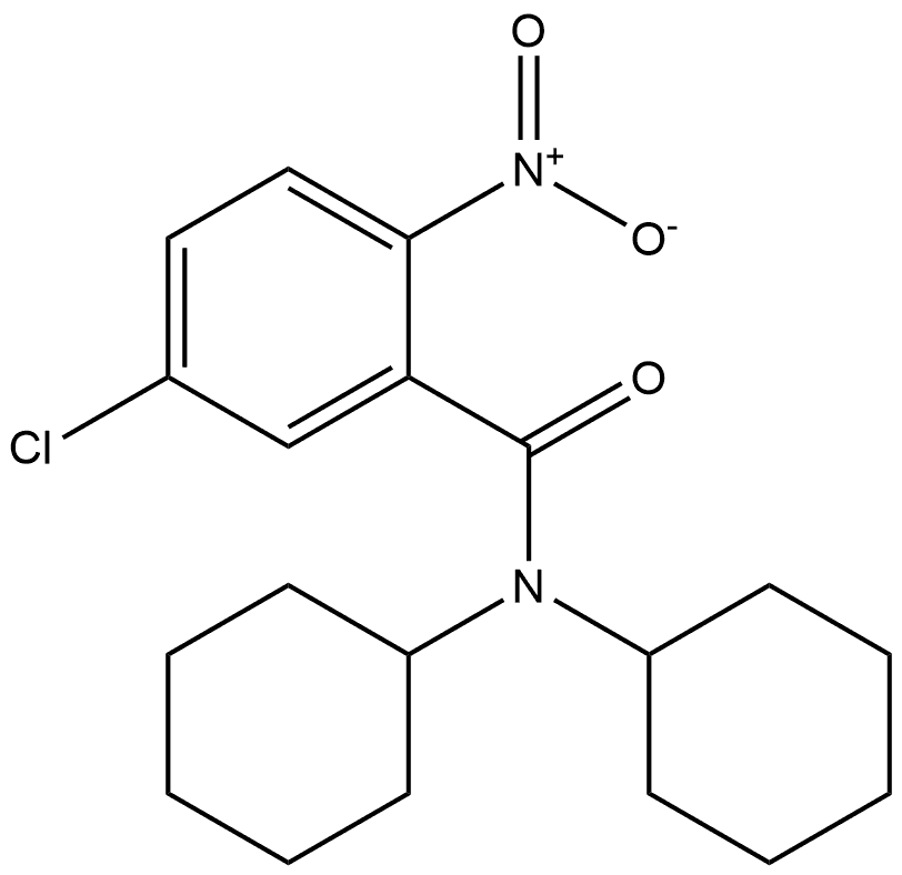 5-chloro-N,N-dicyclohexyl-2-nitrobenzamide 结构式