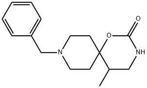 1-Oxa-3,9-diazaspiro[5.5]undecan-2-one, 5-methyl-9-(phenylmethyl)- 结构式