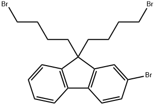 9H-Fluorene, 2-bromo-9,9-bis(4-bromobutyl)- 结构式