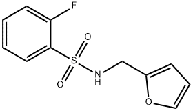 2-Fluoro-N-(furan-2-ylmethyl)benzenesulfonamide 结构式