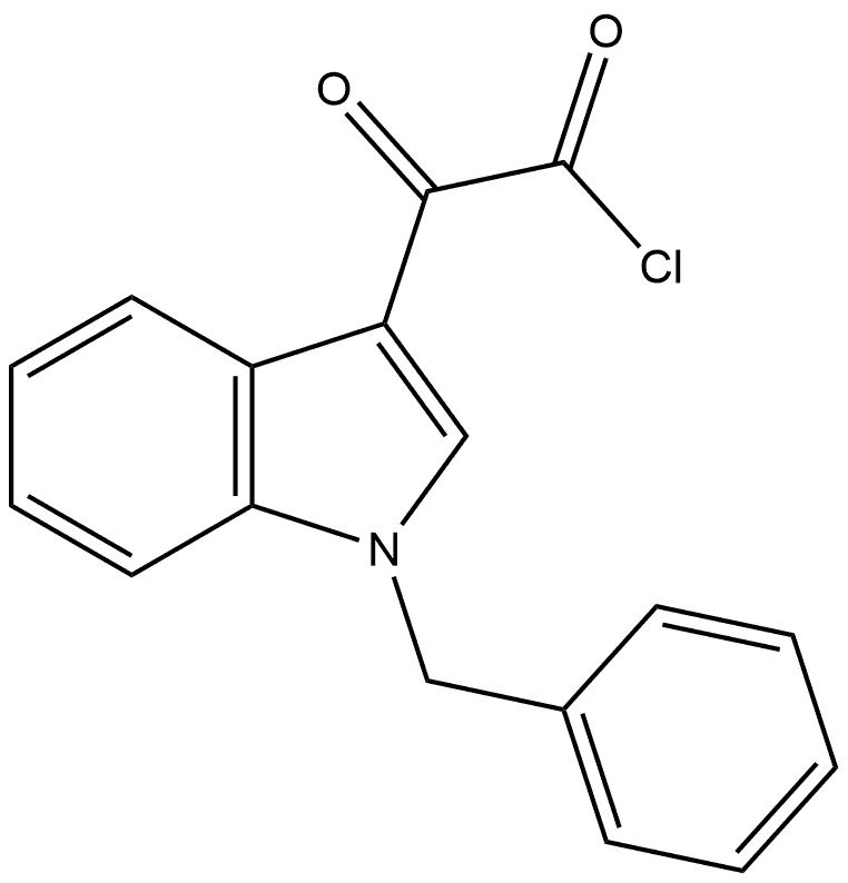 1H-Indole-3-acetyl chloride, α-oxo-1-(phenylmethyl)- 结构式