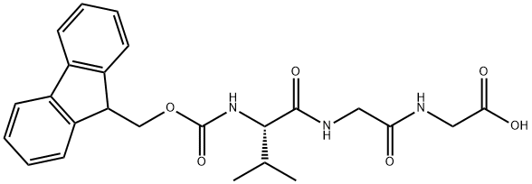 (S)-1-(9H-Fluoren-9-yl)-5-isopropyl-3,6,9-trioxo-2-oxa-4,7,10-triazadodecan-12-oic acid 结构式