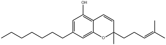 2H-1-BENZOPYRAN-5-OL, 7-HEPTYL-2-METHYL-2-(4-METHYL-3-PENTEN-1-YL)- 结构式