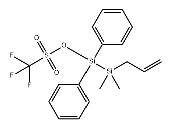 三氟甲磺酸 2,2-二甲基-1,1-二苯基-2-(烯丙基)二硅烷基 酯 结构式