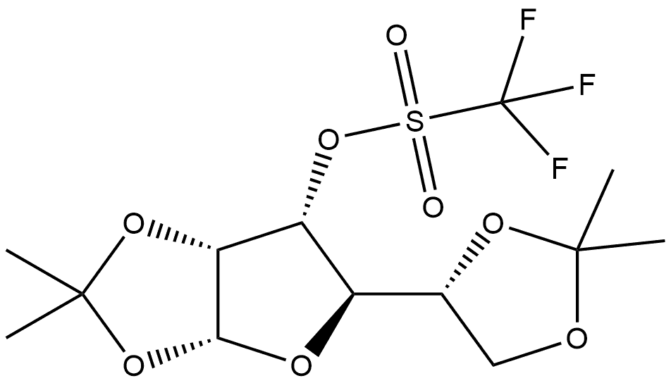 α-D-Allofuranose, 1,2:5,6-bis-O-(1-methylethylidene)-, 3-(1,1,1-trifluoromethanesulfonate) 结构式