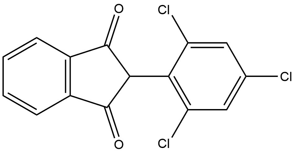 2-(2,4,6-三氯苯基)-1H-茚-1,3(2H)-二酮 结构式